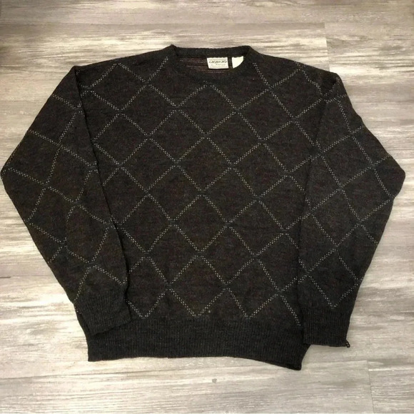 Vintage Giorgio Cosby Sweater M Abstract‎ Geometric Wool Blend 90s Made In Italy - Picture 1 of 7